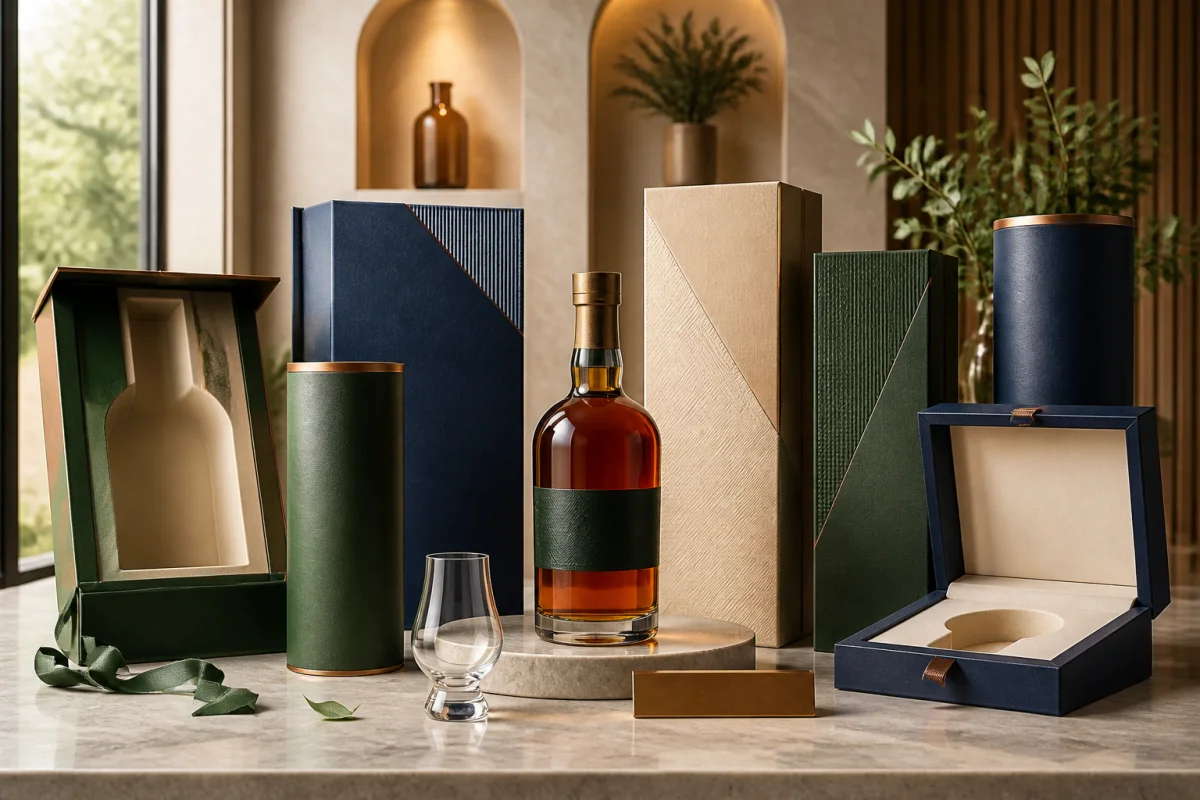 Guide du packaging premium pour bouteilles de spiritueux